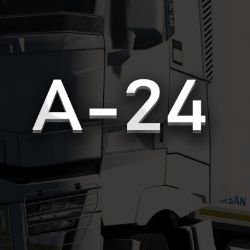 Иконка канала А-24 ОБЗОРЫ МОДОВ НА ЕTS 2 И ATS