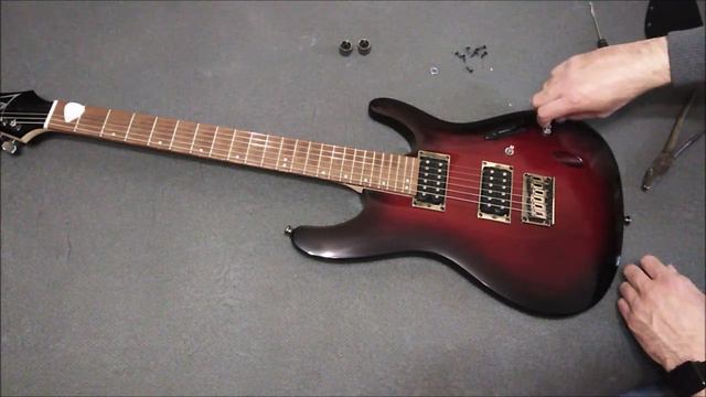 Перенос ручки громкости на электрогитаре. Ibanez S521
