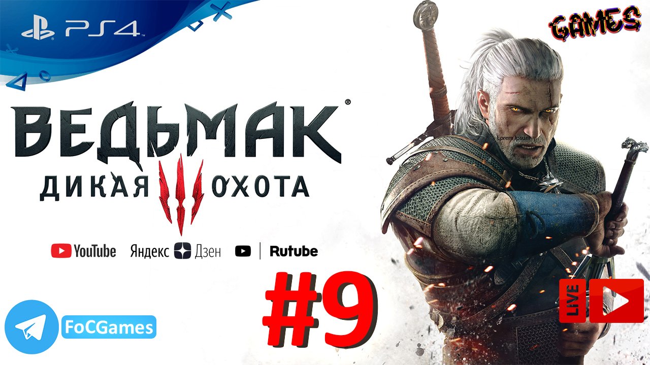 The Witcher III:Wild Hunt | Ведьмак 3: Дикая Охота | Стрим 9 | FOC