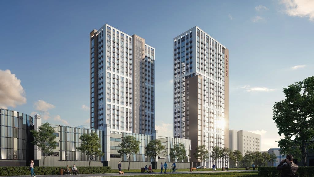 ЖК "Каскад" на Автозаводе (ГК "Каскад"). Вид с улицы Фучика // Новостройки Нижнего Новгорода