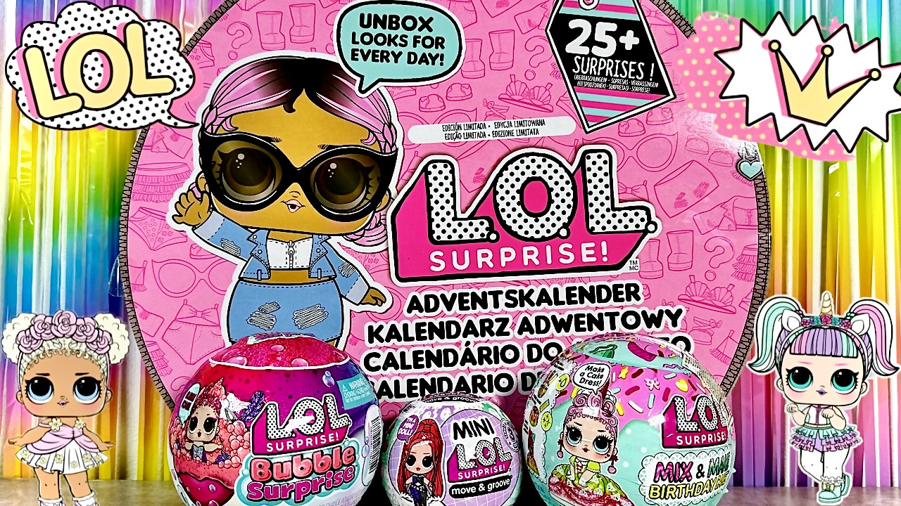 Новинки от LOL Surprise! Адвент-Календарь. MIX Сюрпризов. Lol Bubble Surprise, Mini Lol Move&groove
