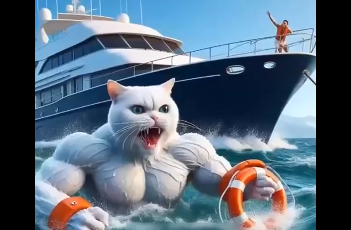 История сгенерированная нейросетью о Коте, Кошке и Акуле