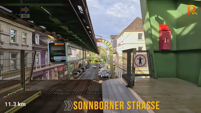 Cab Ride Schwebebahn Suspension Railway - Wuppertal (Germany) train driver's view in FHD