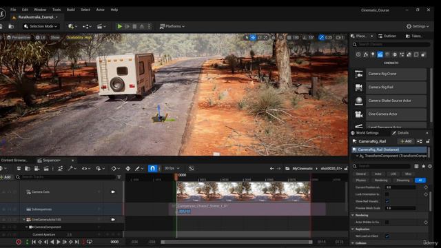 3. 2nd Scene, Camera Rig Rail