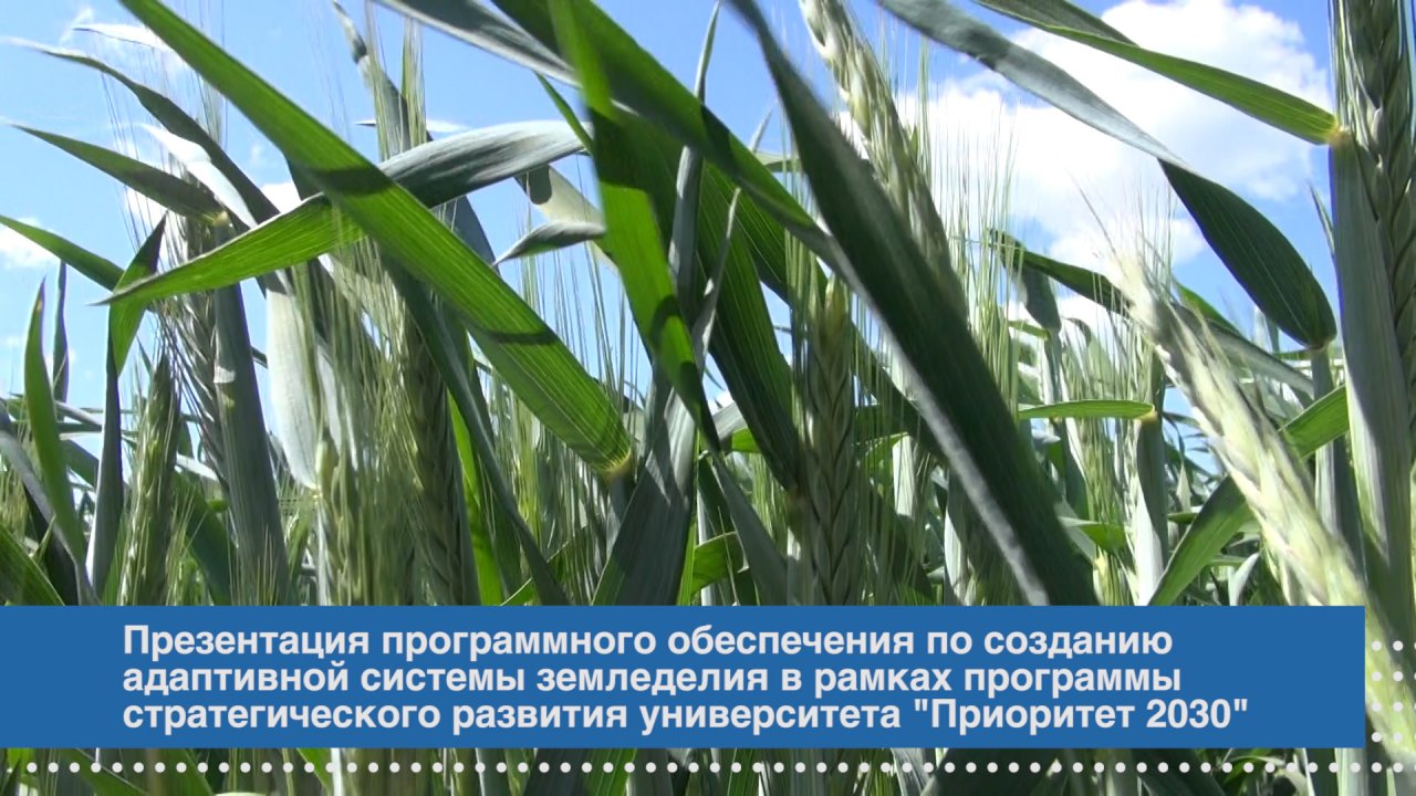 Презентация ПО по созданию адаптивной системы земледелия в рамках программы "Приоритет 2030"