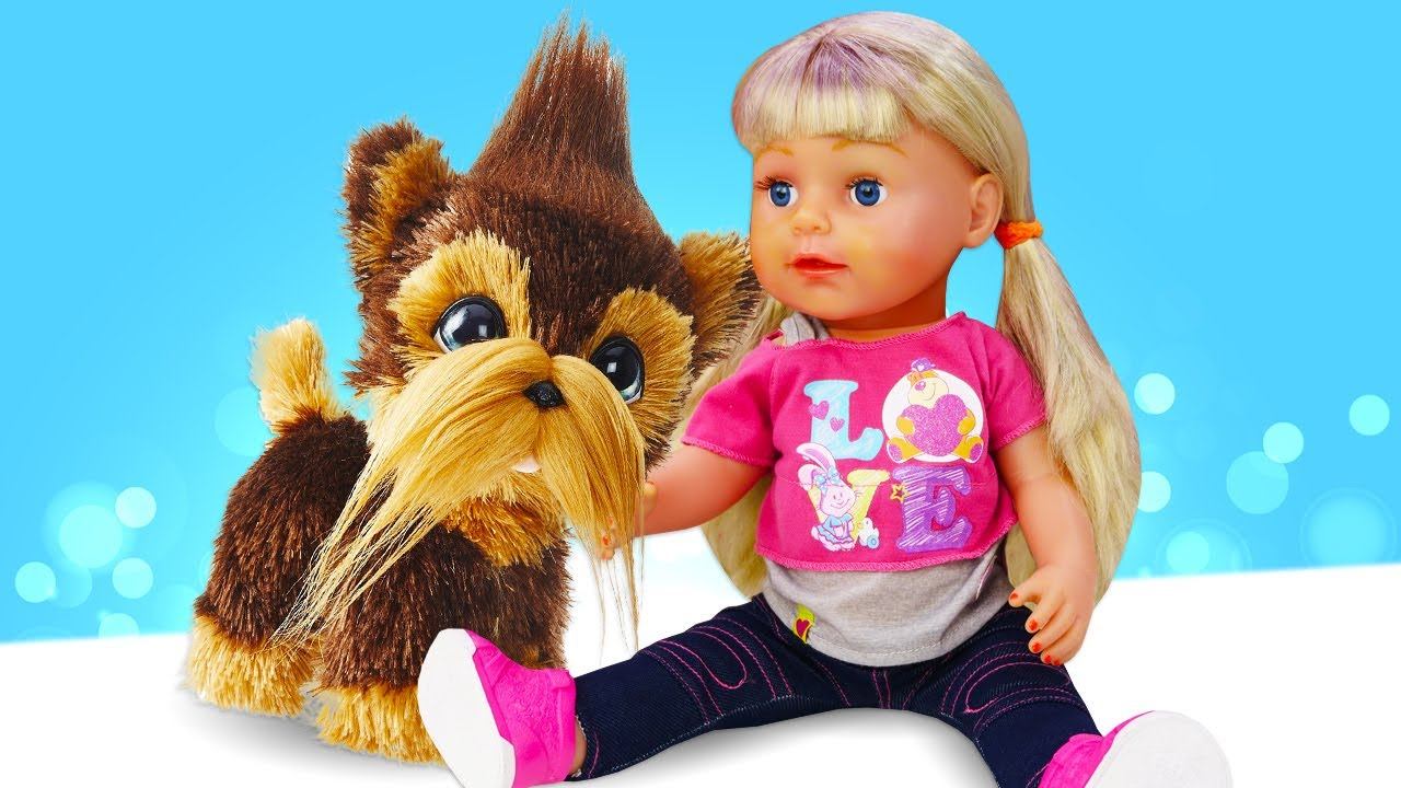 Смешные видео про куклы Беби Бон и щенки Фурриал! Принцессы Диснея весёлые игры для девочек одевалки