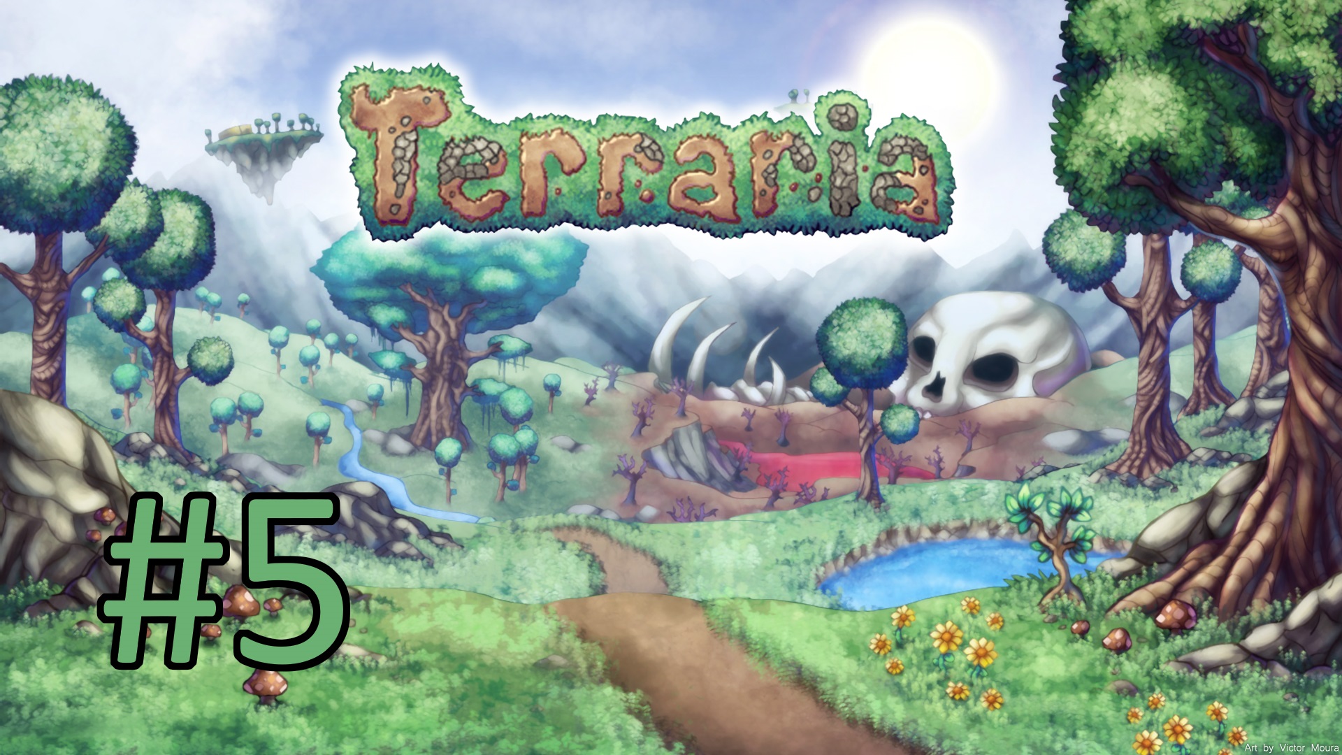 Играем в Terraria - #5. Прогулка под кровавой луной