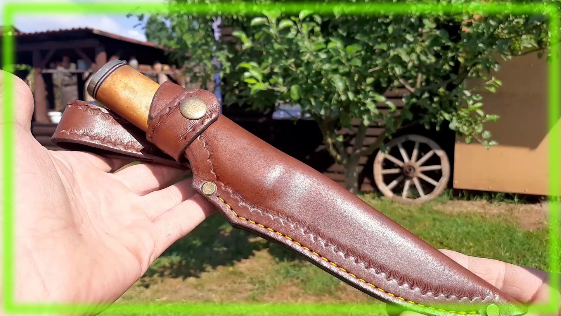 Ножны с застежкой для не Якутского ножа Подробное видео