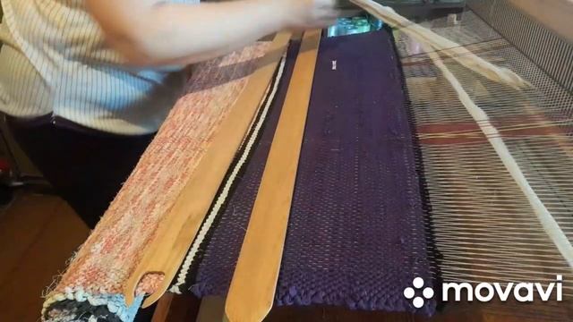 Ткачество.Как я заправляю кончики  в половике.