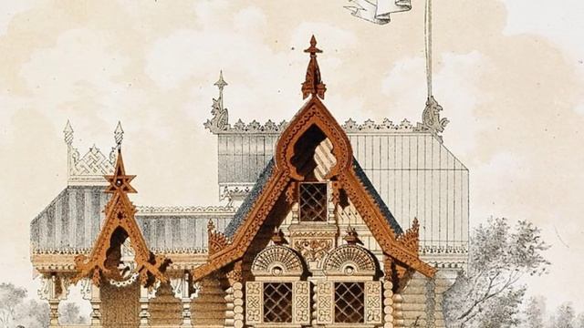 "КАЛИНКА"... (Загородный дом - мотивы Русской Архитектуры - Поёт Борис Рубашкин).mp4