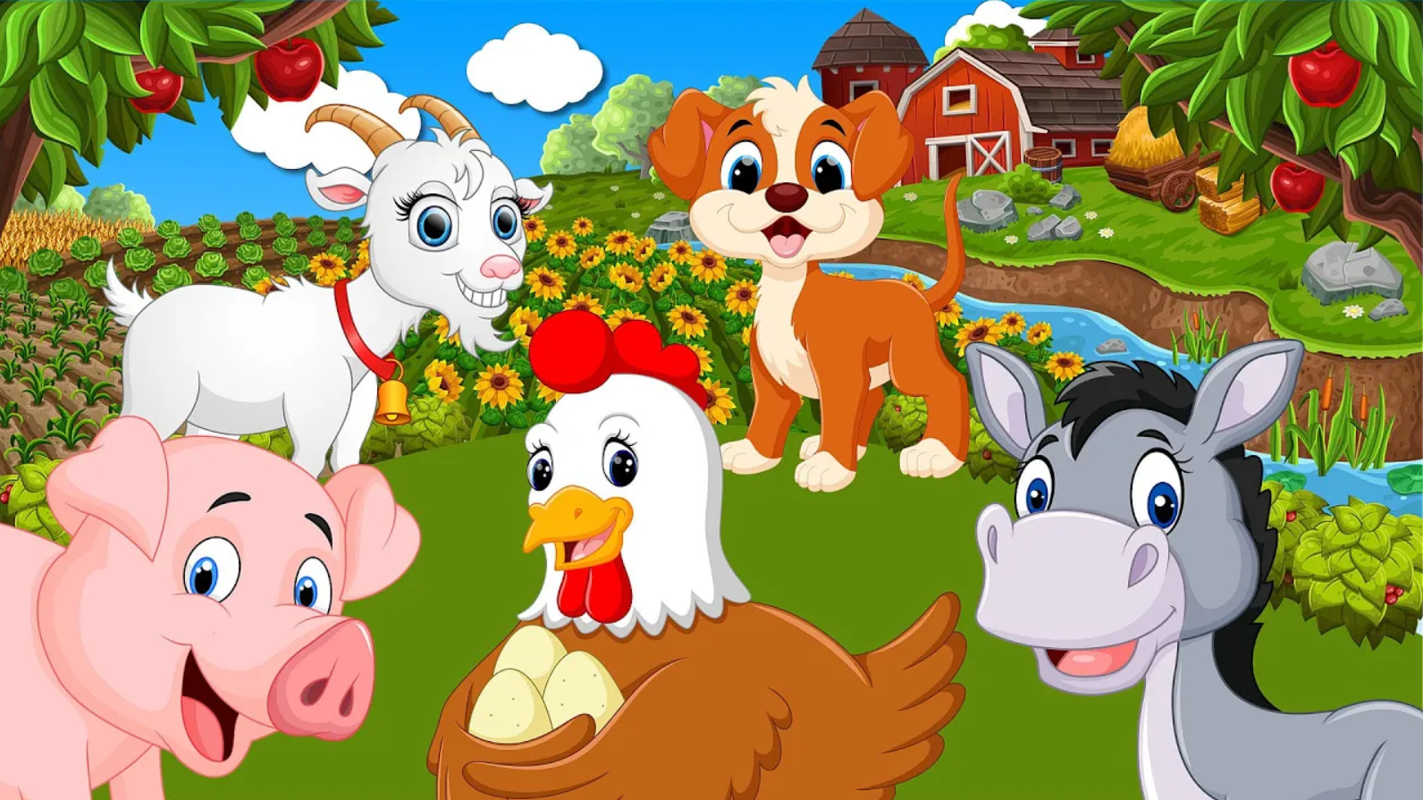 Сборник Обучающих, Развивающих  Мультиков для Детей № 1 - Овощи, Игрушки, Транспорт, Цвета, Цифры