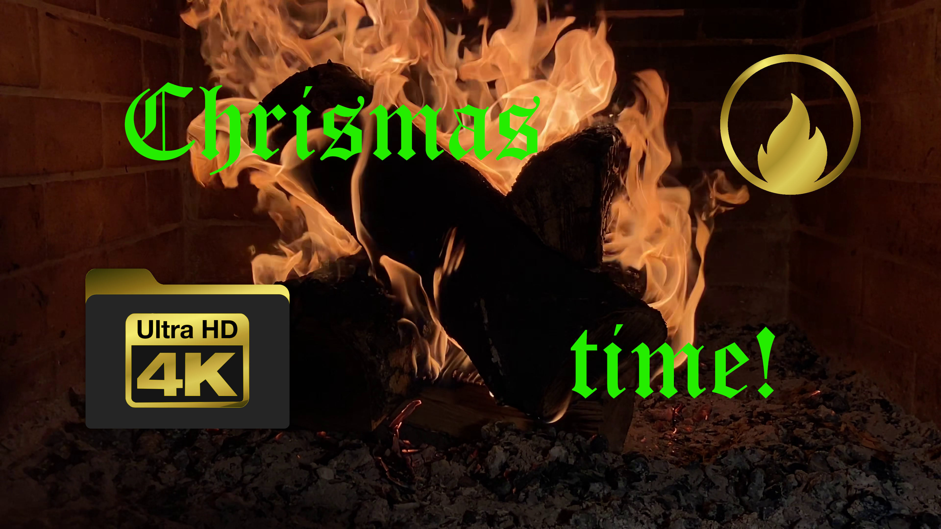 Каминное волшебство: 4K, огонь и праздничная музыка