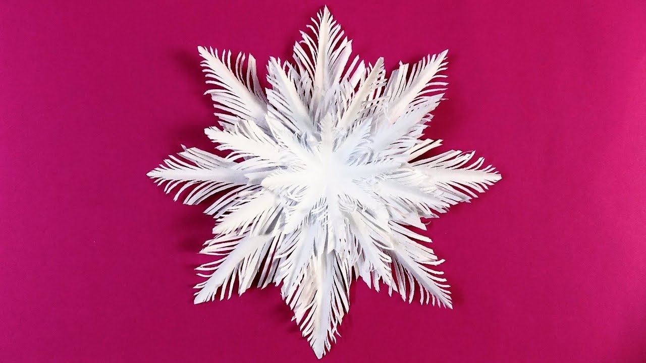 Как сделать красивую  снежинку из бумаги своими руками. Снежинка из бумаги