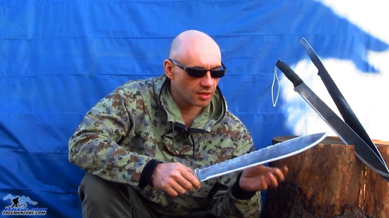 КАК СДЕЛАТЬ НЕУБИВАЕМОЕ МАЧЕТЕ ИЛИ ТЕСАК СВОИМИ РУКАМИ. Изготовление на пне тесака из стали 9ХФ.