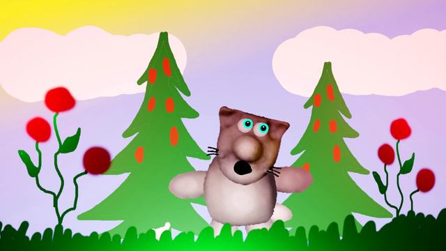 Мультфильмы от кулинарных котиков           Серый котик пришел в лес