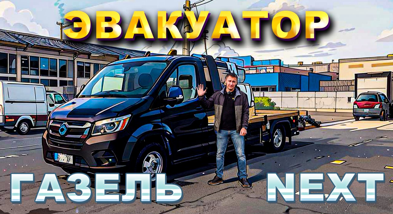 ГАЗель NEXT с ломаной эвакуаторной платформой: профессиональная уникальная переделка с документами.