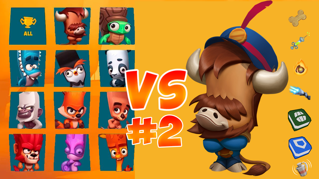 zooba, Зуба как играть за бака, быка? как качнуть бака, как прокачать бака? Zooba - зооба