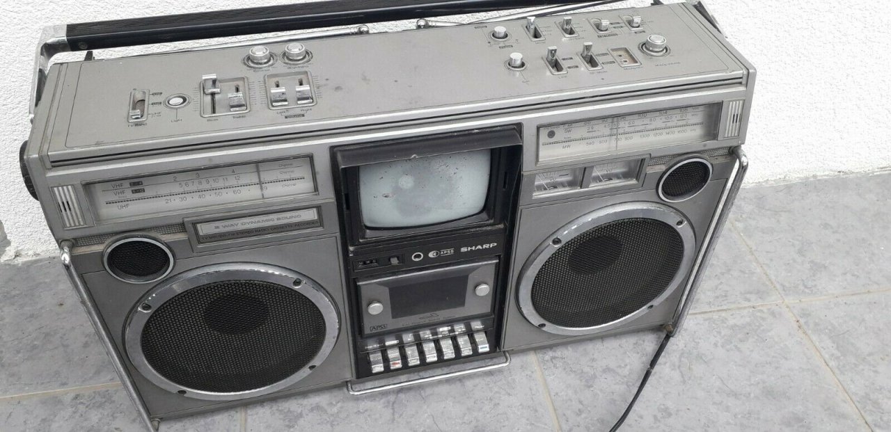sharp 5P-37E TV Radio boom box; Osaka,.