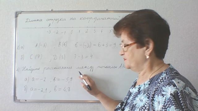Длина отрезка на координатной прямой. Математика 6 класс.