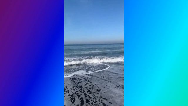 Звуки водопада и океана. природа.