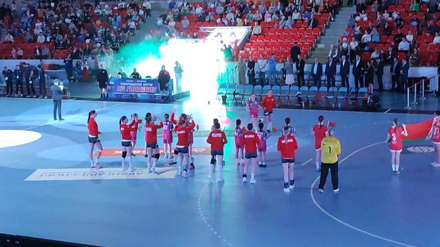 Зборная Беларусии.Матч по женскому гандболу в Астрахани 2024