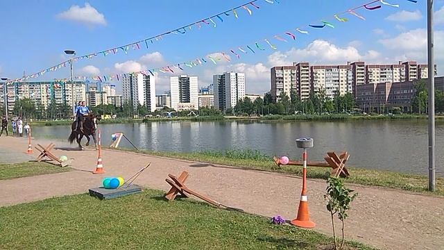 Славянская ярмарка.  Казачья джигитовка