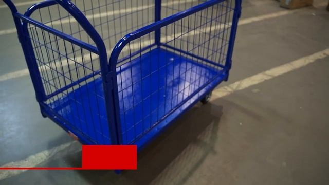 Обзор платформенной тележки с сетчатыми бортами RUSKLAD 600х1000 ТС 3 125