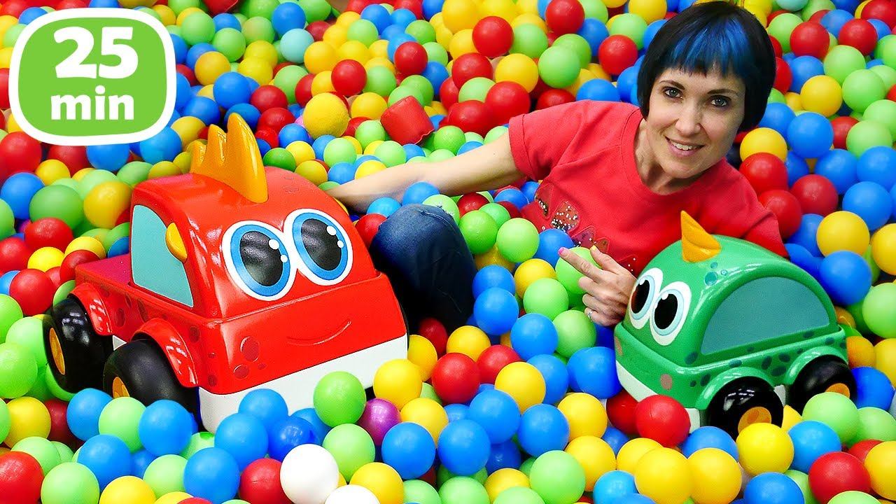 Веселая школа Капуки Кануки  Мультики и игры в машинки Мокас – строим заправку и ферму!