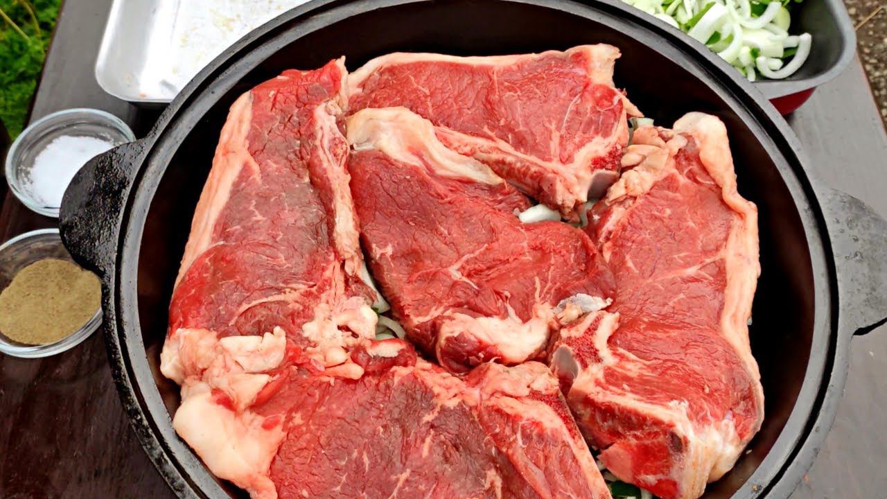 Это БЛЮДО покорило ВСЕХ моих друзей | ОБЕД в казане на костре. #дача #деревня