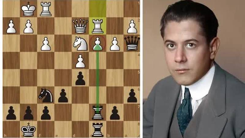 Капабланка красиво перекатывает Боголюбова! Шахматы.