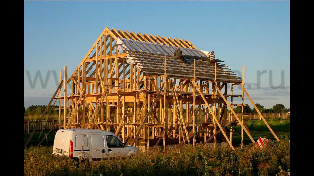 domavn.ru - cтроительство недорогого каркасного дома 8х8м