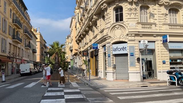 Франция 🇫🇷[4К] Ницца-Лазурный берег, красивый город, Прованс, пешие прогулки по городу.