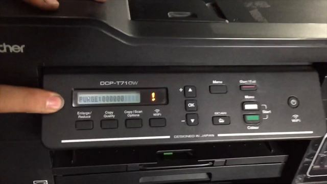INKBOX FULL PROBLEM - DCP-T710W using printer buttons No software resetter needed.