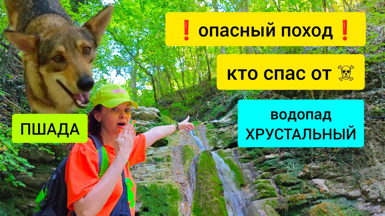 #122 Пшада. Водопад Хрустальный чудом остались живы #леснаяцаревна #sumkiberry #пойдемсомной