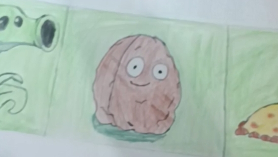 Нарисовал игру 
Растения против зомби 
🥜vs🧟