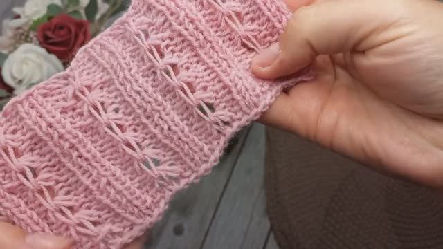 Шикарный узор спицами для джемперов и кардиганов