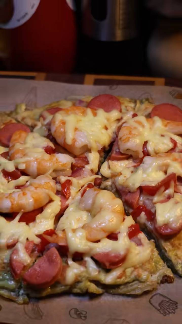 Пикантная нежирная капустная пицца