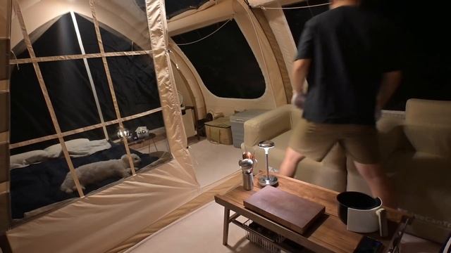 🪐МЫ НАЧАЛИ ОСЕННИЙ СЕЗОН С НОВОЙ НАДУВНОЙ ПАЛАТКОЙ, КОТОРУЮ МОЖНО ТРАНСФОРМИРОВАТЬ БЕСКОНЕЧНО