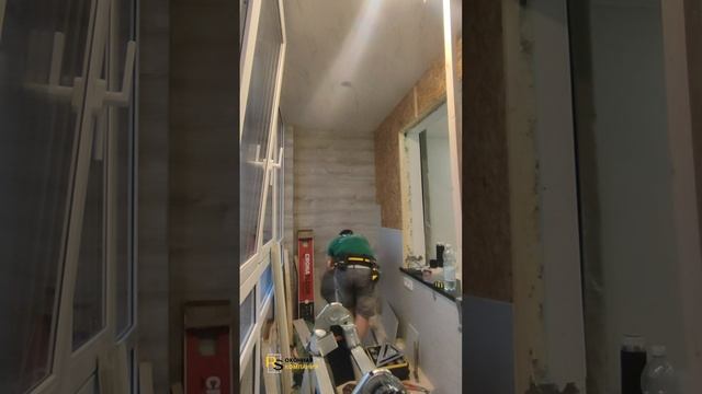 Отделка лоджии кварц-винилом. Работа мастера Rehau Service!