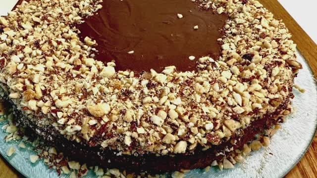 Торт «Шоколадно-ореховый»!Муссовый, без выпечки, без желатина!