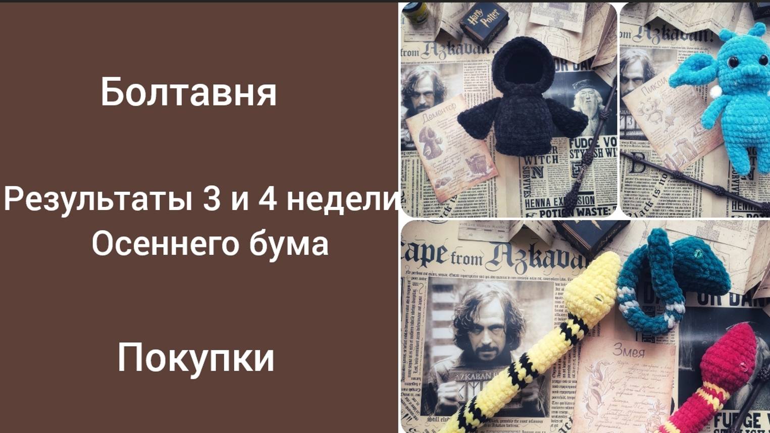 РАБОТЫ ЗА 3 И 4 НЕДЕЛИ ОСЕННЕГО БУМА/ПОКУПКИ/ #ОСЕННИЙ_БУМ_АМИГУРУМИ2