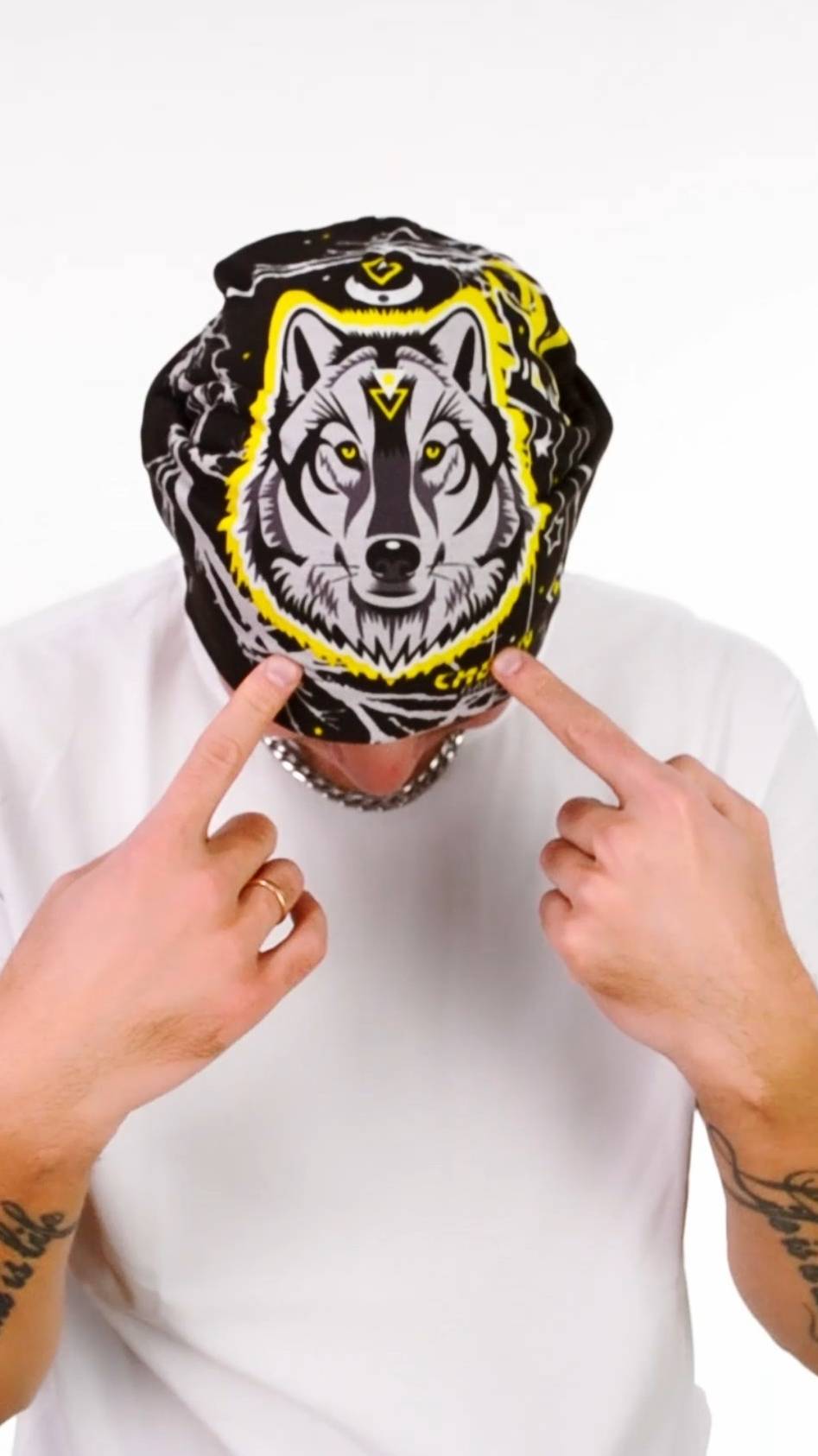 Шапка ВОЛК СИБИРЬ (черная)