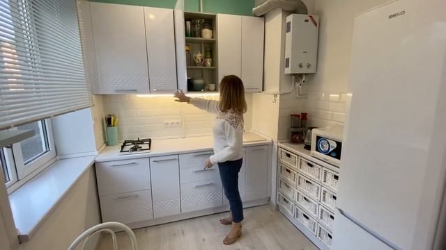 ✅ Маленькая КУХНЯ  5м2 До и После ремонта. Супер Перепланировка и совмещение Кухни с Гостиной