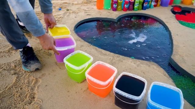 Как приготовить радужное мороженое с шариками Orbeez, Big Coca Cola, Mtn Dew, Fanta и Mentos