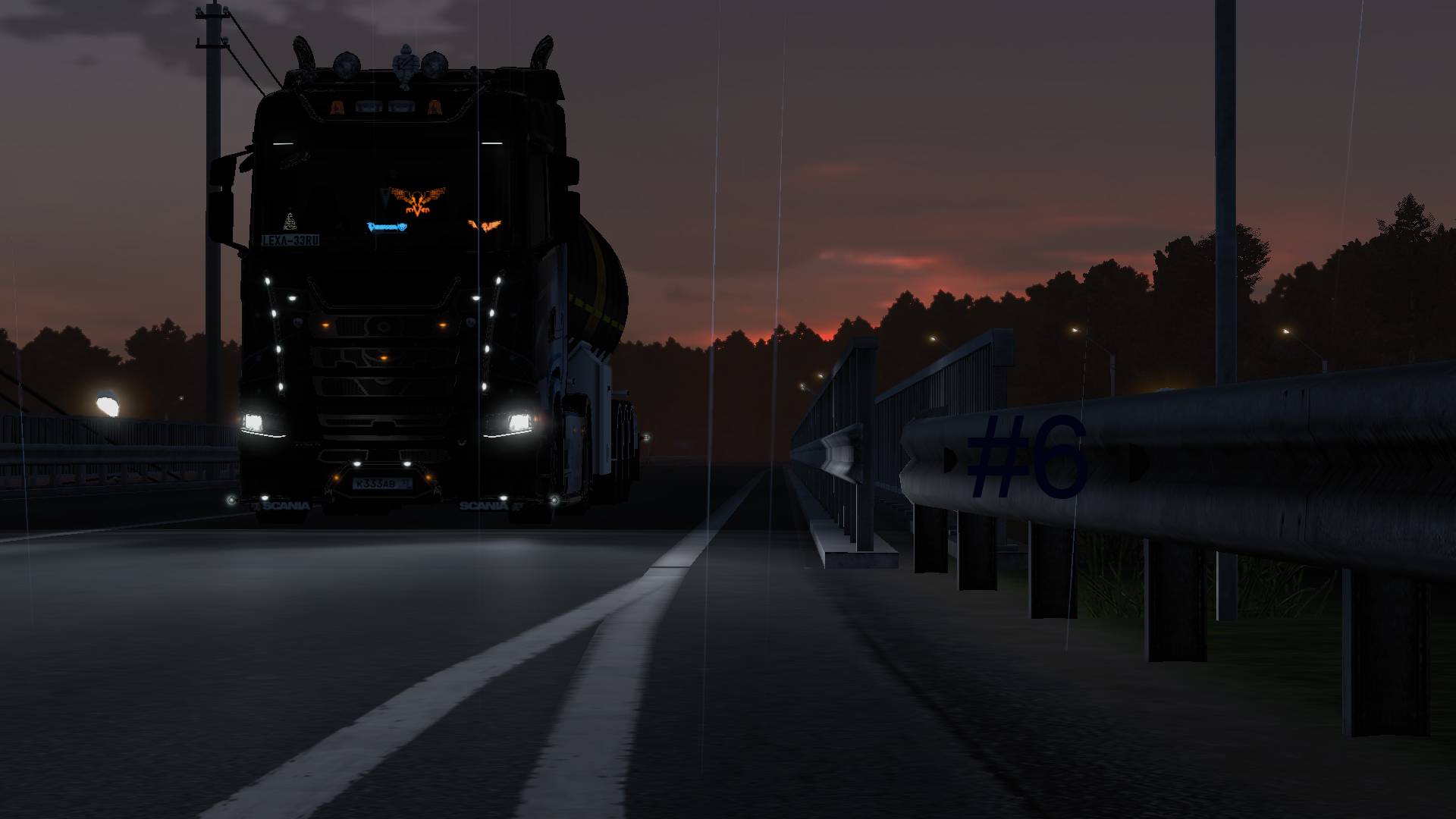 Euro Truck simulator 2 - Вечерние покатушки ,немного в другом формате . #6