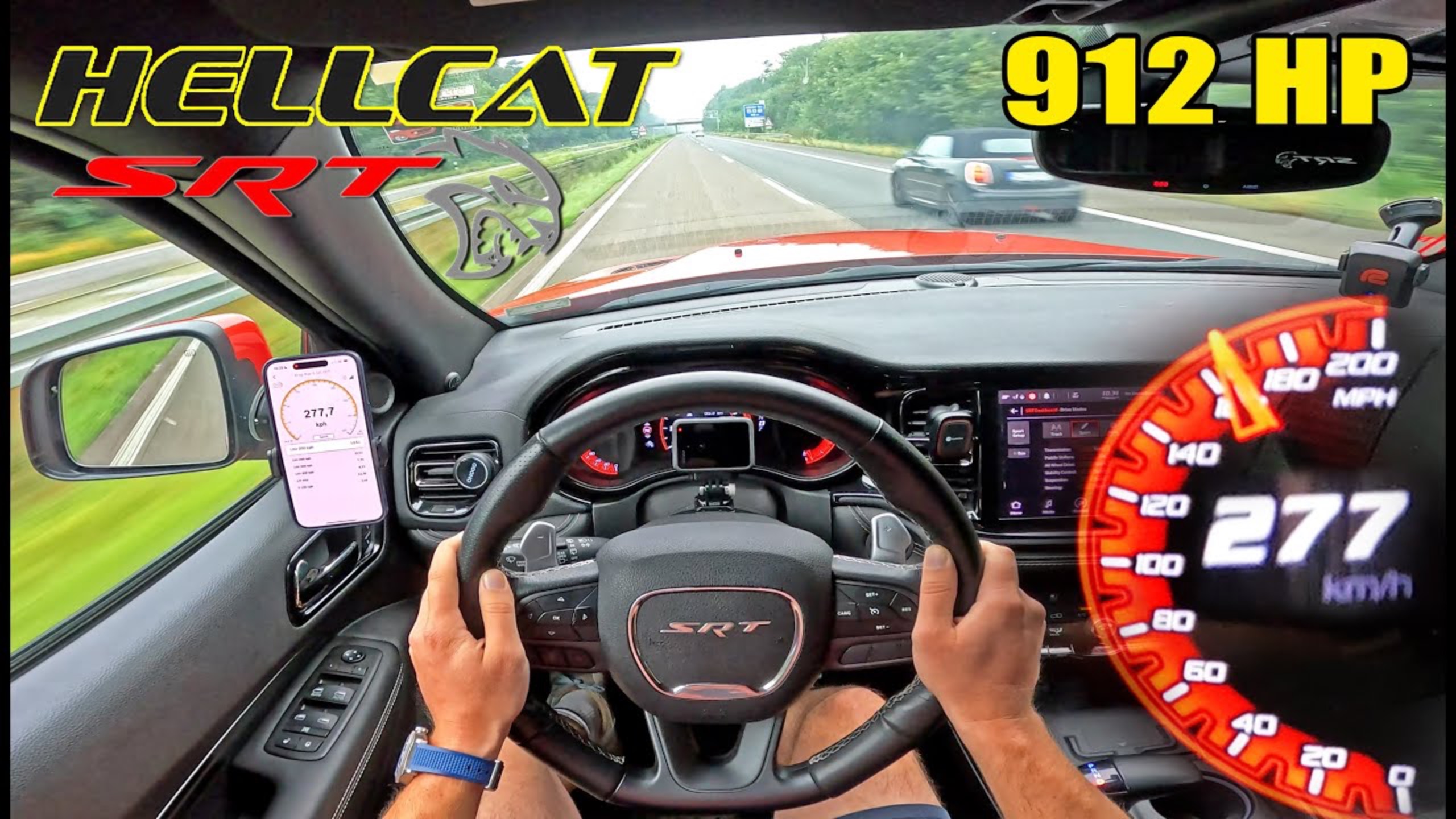 912ЛС DODGE DURANGO HELLCAT | 277КМ/Ч  на АВТОБАНЕ AutoTopNL