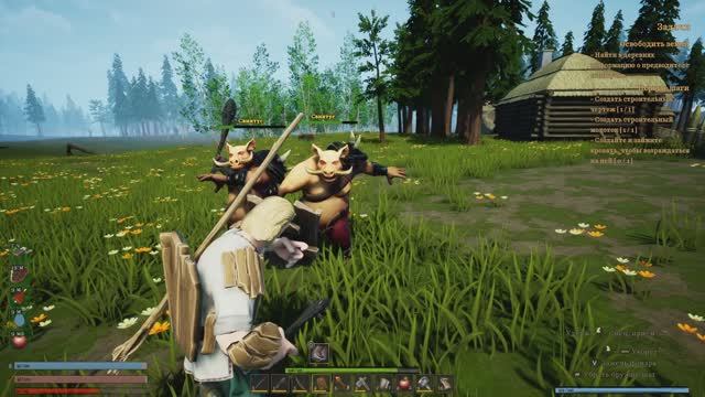 Древние   Русы : выживание #3   Хрюхи  прыгают  на  жопах .