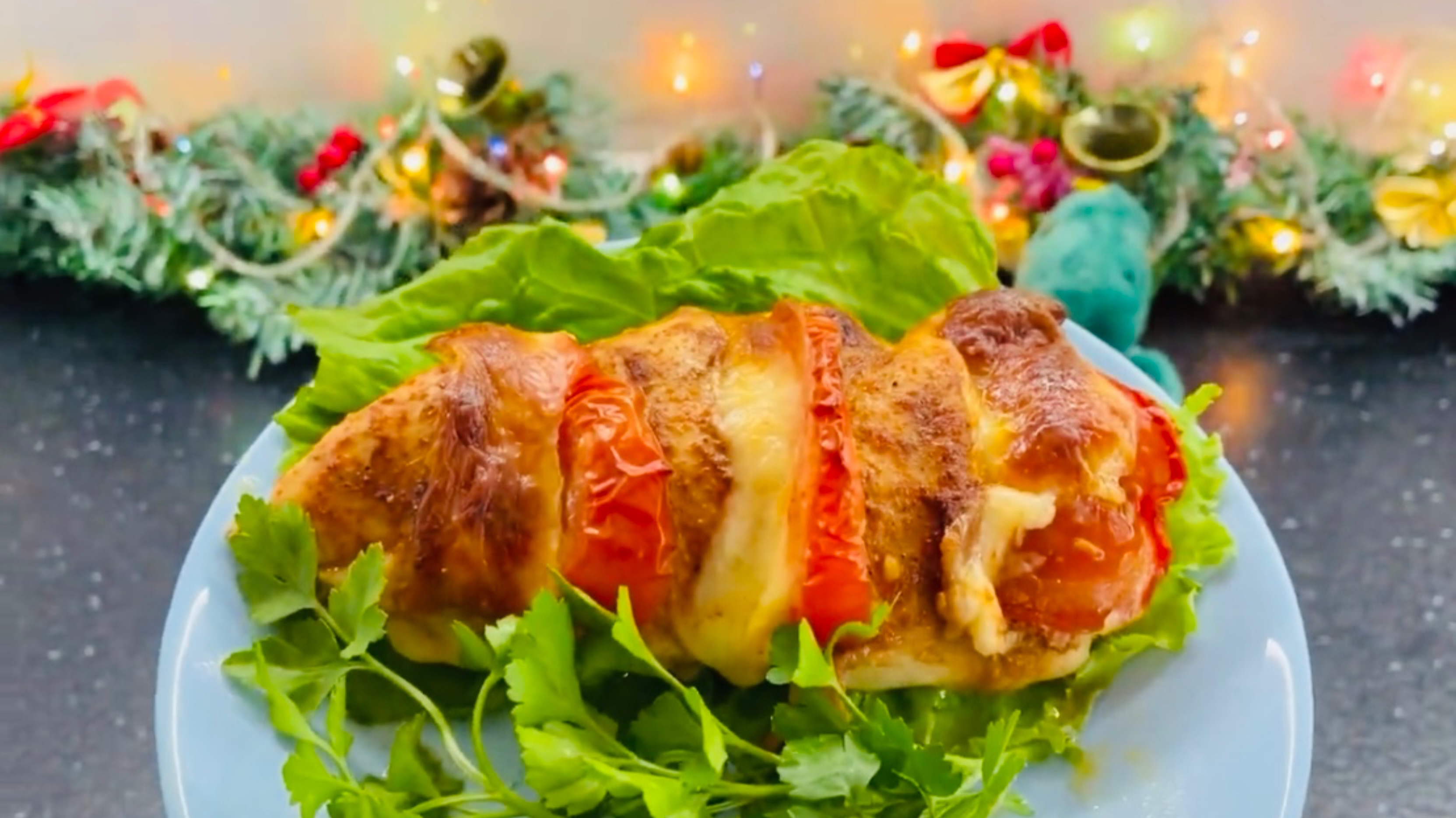 Грудка с помидорами и моцареллой в духовке! Ужин ПП