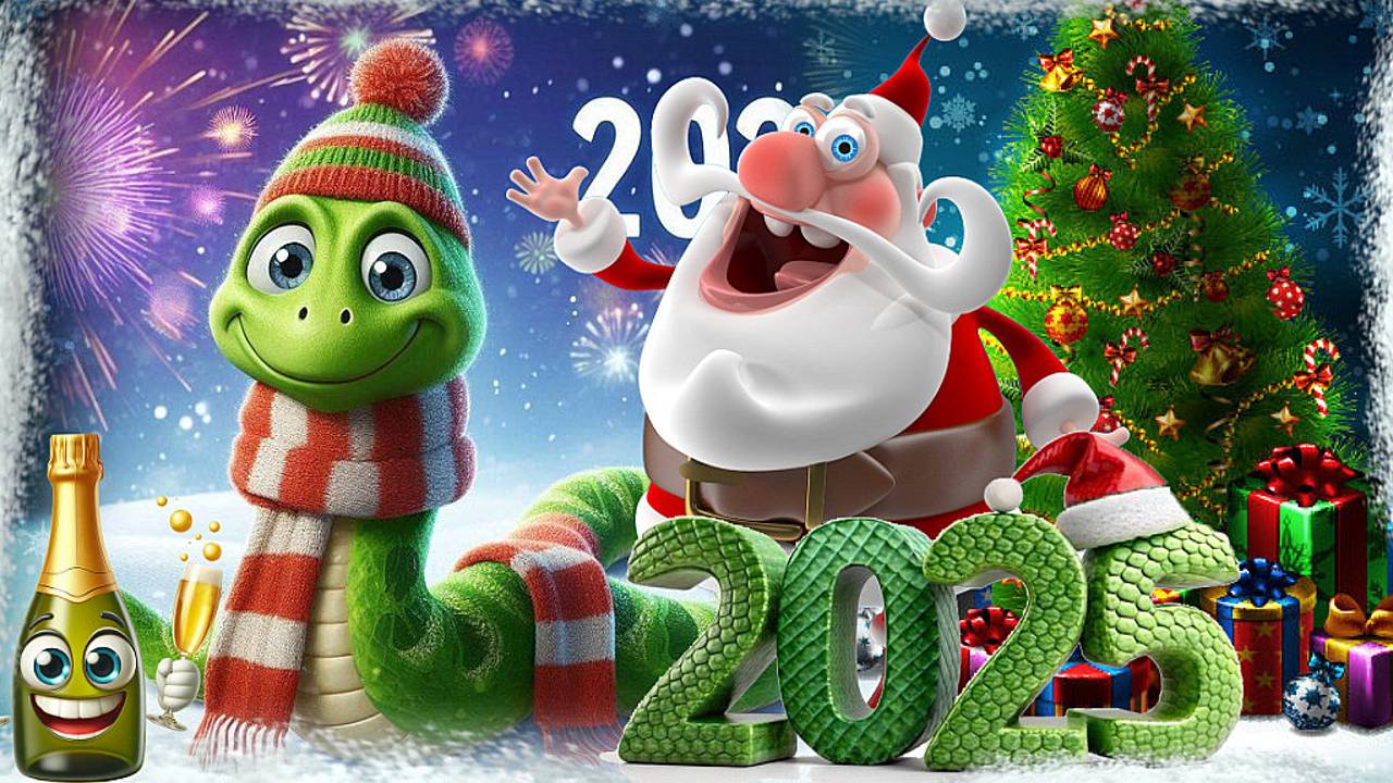 С НАСТУПАЮЩИМ НОВЫМ 2025 ГОДОМ! Супер Весёлое Новогоднее Поздравление! С ГОДОМ ЗМЕИ!