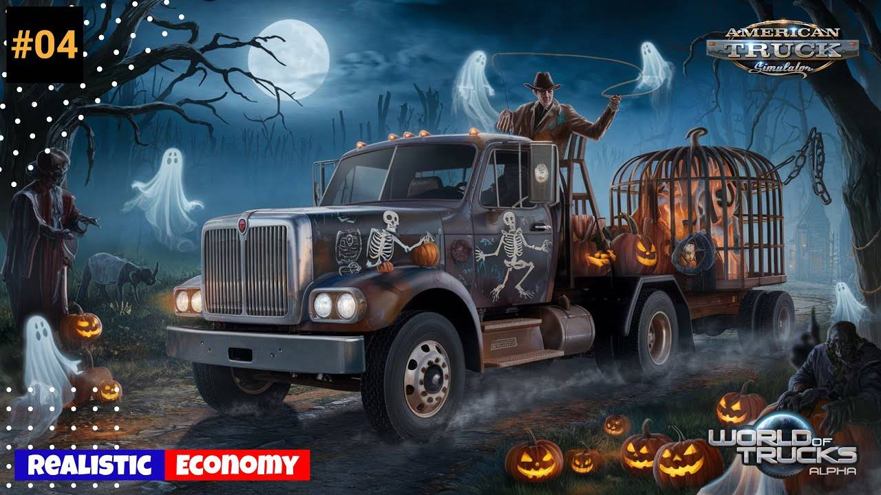 ATS | Хэллоуинский рейс | Техас | s01e04 | Доставляем жуткие сладости детишкам | 4/13